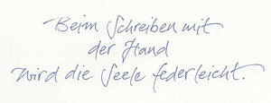 Handschriftlicher Text der Seminarleiterin